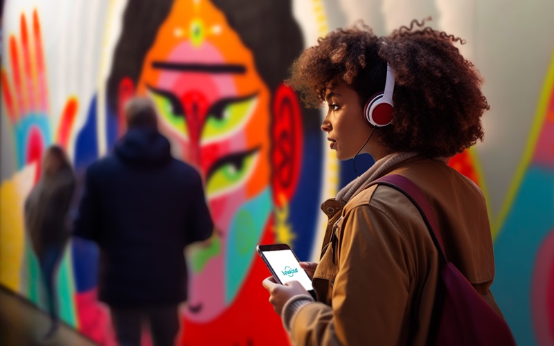 LOADING - visuel femme avec écouteur 